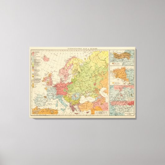 Ethnografisches Europa Leinwanddruck (Vorderseite)