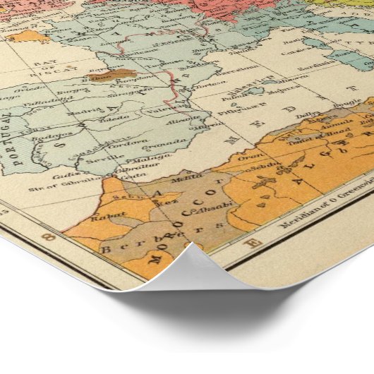 Ethnografisches Europa Poster (Ecke)