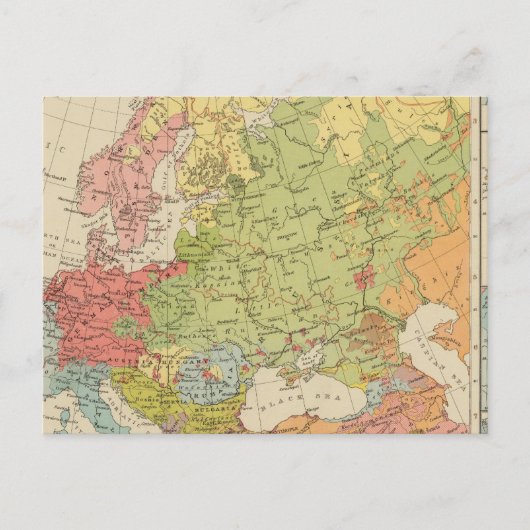 Ethnografisches Europa Postkarte (Vorderseite)