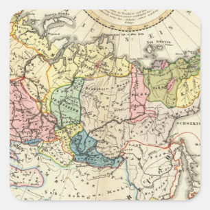 Ethnographie des Russischen Reiches Quadratischer Aufkleber