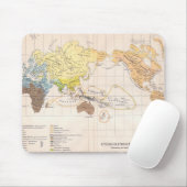 Ethnographische Karte der Welt Mousepad (Mit Mouse)