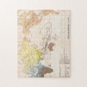 Ethnographische Karte der Welt Puzzle (Vertikal)