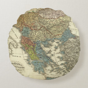 Ethnographische Karte des Osmanischen Reichs Rundes Kissen