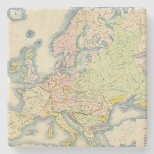 Ethnographische Karte von Europa Steinuntersetzer