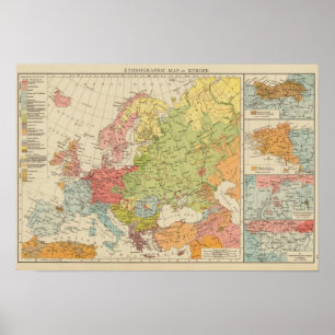 Ethnographisches Europa Poster