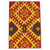 Ethnographisches Volksmuster aus Alsunga Mittlere Geschenktüte (Rückseite)