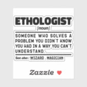 Ethologe Noun Animal Behavior Specialist Funny Aufkleber (Blatt)
