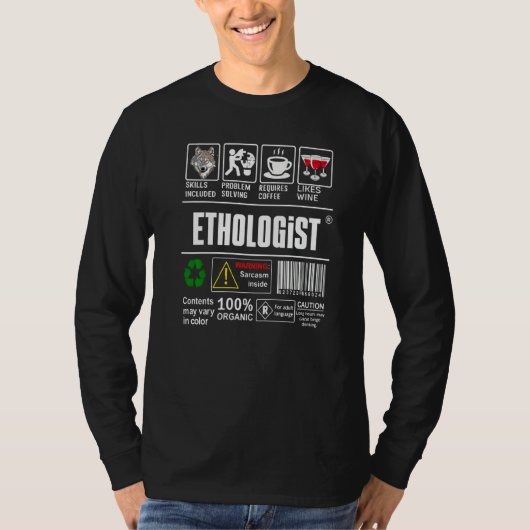 Ethologin Label Skills Solving Coffee Wine 1 T-Shirt (Vorderseite)