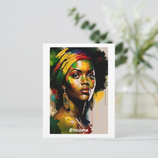 Ethopia Postcard - Welt der Frauen-Sammlung Postkarte (Stehend Vorderseite)