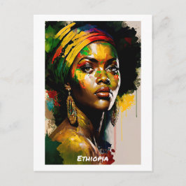 Ethopia Postcard - Welt der Frauen-Sammlung Postkarte