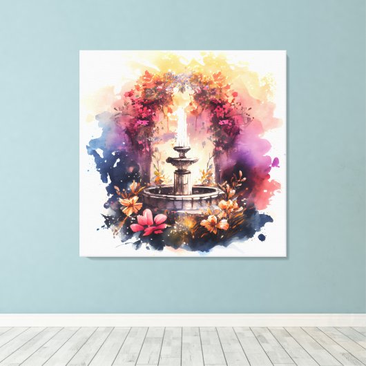 Ethreal-Brunnen Leinwanddruck (Insitu (Holzboden))