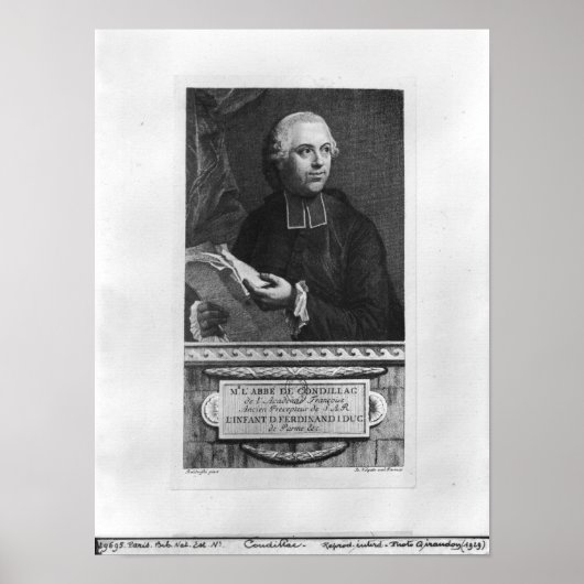 Etienne Bonnot de Condillac Poster (Vorne)