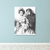 Etienne Lousteau spricht mit einer Schauspielerin Leinwanddruck (Insitu (Holzboden))