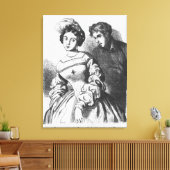 Etienne Lousteau spricht mit einer Schauspielerin Leinwanddruck (Insitu (Wohnzimmer))