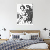 Etienne Lousteau spricht mit einer Schauspielerin Leinwanddruck (Insitu (Schlafzimmer))