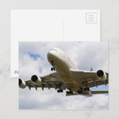 Etihad Airbus A380 Postkarte (Vorne/Hinten)