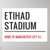 Etihad Stadium Sign Poster (Vorne)