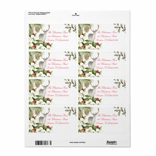 Etiket kerst hert (Vorne)