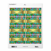 Etikett Abstraktes Hartglas (Vorne)