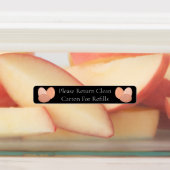 Etikett auf dem Rückkarton Ei (Befestigt)