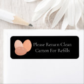 Etikett auf dem Rückkarton Ei (Insitu)