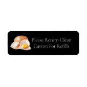 Etikett auf dem Rückkarton Ei (Vorne)