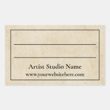 Etikett auf der Rückseite des Kunstwerks