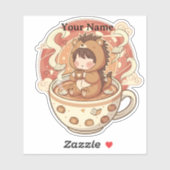 Etikett Aufkleber Igel Schule Eigenname (Blatt)