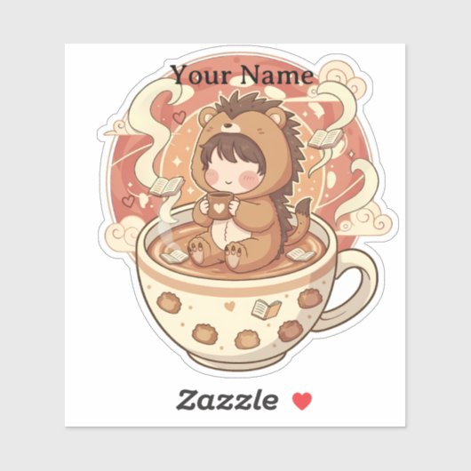 Etikett Aufkleber Igel Schule Eigenname (Blatt)