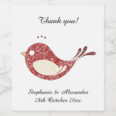 ETIKETT AUS ELEGANTER ROBIN (Einzelnes Label)