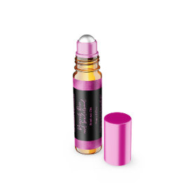Etikett "Black and Fuchsia Foil Perfume Roller"