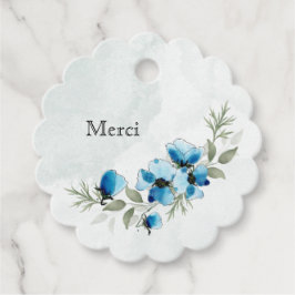 Etikett "Blaublüten" Geschenkanhänger
