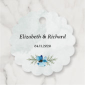 Etikett "Blaublüten" Geschenkanhänger (Rückseite)