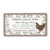 Etikett Botanisch mit Hen und Eiern (Vorne)