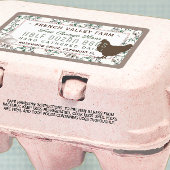 Etikett Botanisch mit Hen und Eiern