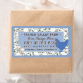 Etikett Botanisch mit Hen und Eiern blau (Insitu)