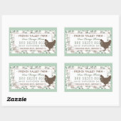 Etikett Botanisch mit Hen und Eiern Rechteckiger Aufkleber (Blatt)