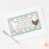 Etikett Botanisch mit Hen und Eiern Rechteckiger Aufkleber (Umschlag)