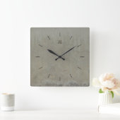 ETIKETT CONCRETE SMOOTH | Industrieeinrichtung Quadratische Wanduhr (Zuhause)
