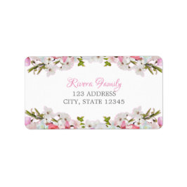 Etikett der Adresse - Blumen Adressaufkleber