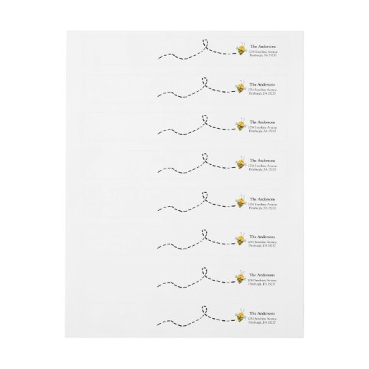 Etikett der Bienenrückgabe (Bogen)