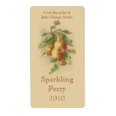 Etikett der Birnflasche (Vorne)