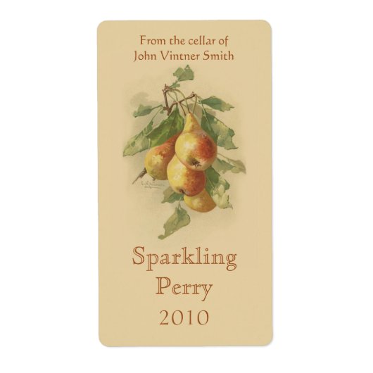 Etikett der Birnflasche (Vorne)