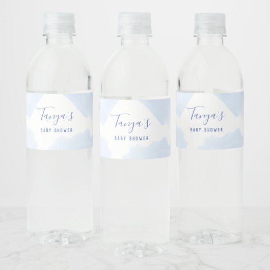 Etikett der Blauen Flasche, Babydusche (Flaschen)