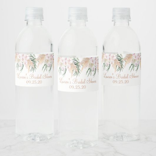 Etikett der Boho-Chic-Wasserflasche (Flaschen)