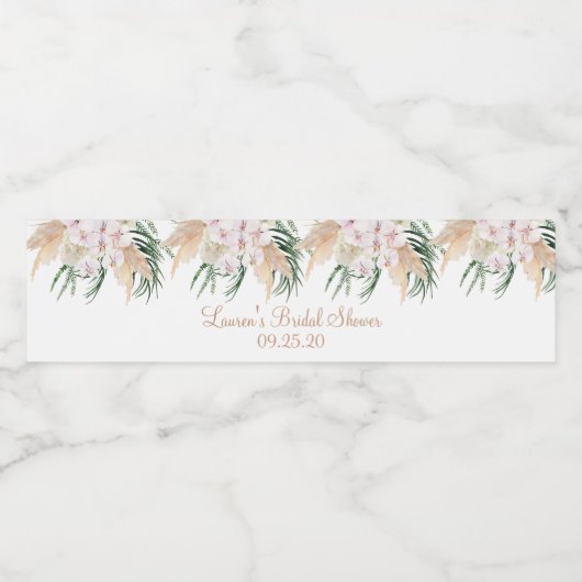 Etikett der Boho-Chic-Wasserflasche (Einzelnes Label)