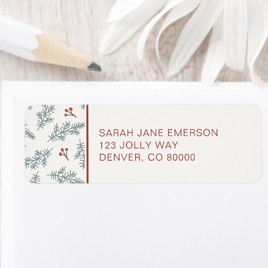 Etikett der botanischen Rückgabeadresse für den Ur