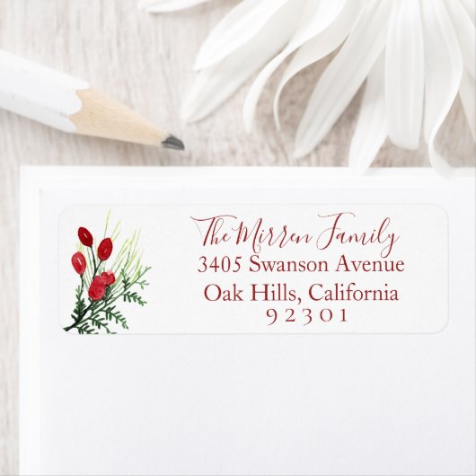 Etikett der botanischen Rücksendeadresse (Insitu)