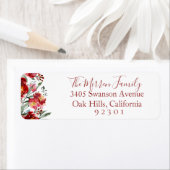 Etikett der botanischen Winter-Rücksendeadresse (Insitu)