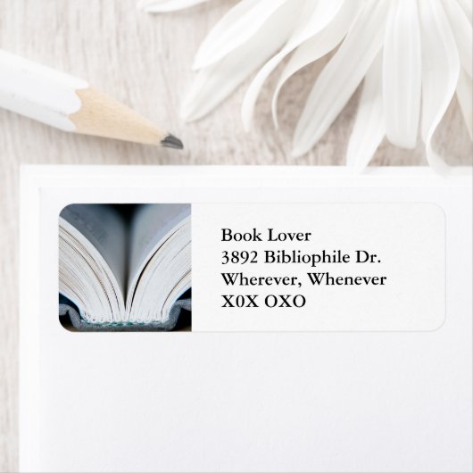 Etikett der Buchadresse (Insitu)